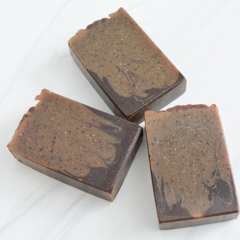 Dark Roast Coffee Artisan Handmade Soap w/ Exfoliating Coffee Grounds