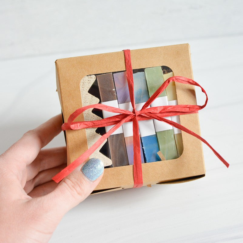 Mini Soap Sample Gift Box Set - Holiday Scents
