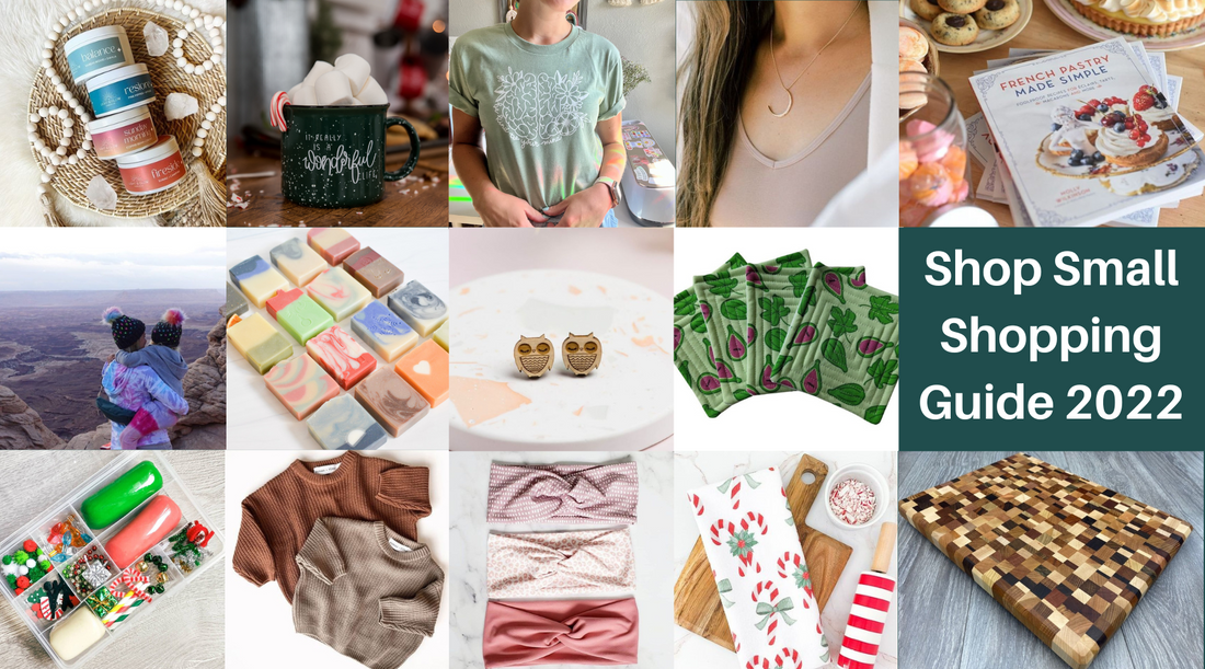 small business shopping guide featured products collage