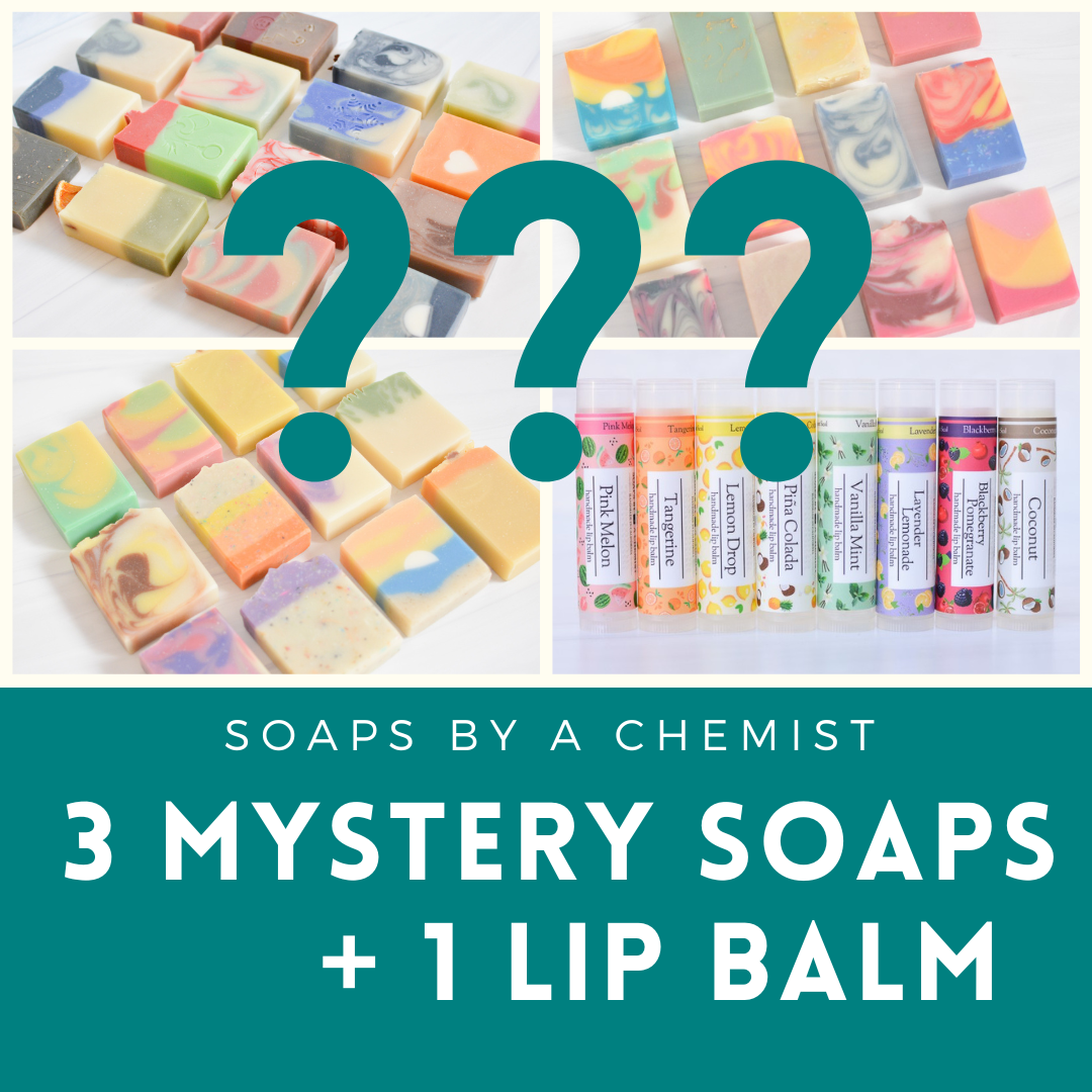 Mystery Bundle - 3 Bars of Soap + 1 Lip Balm