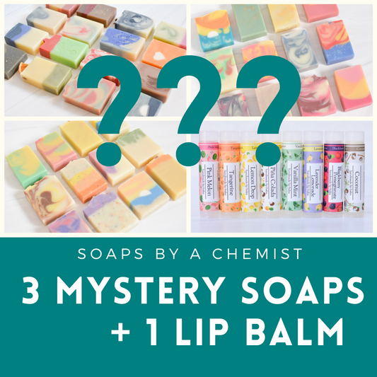 Mystery Bundle - 3 Bars of Soap + 1 Lip Balm