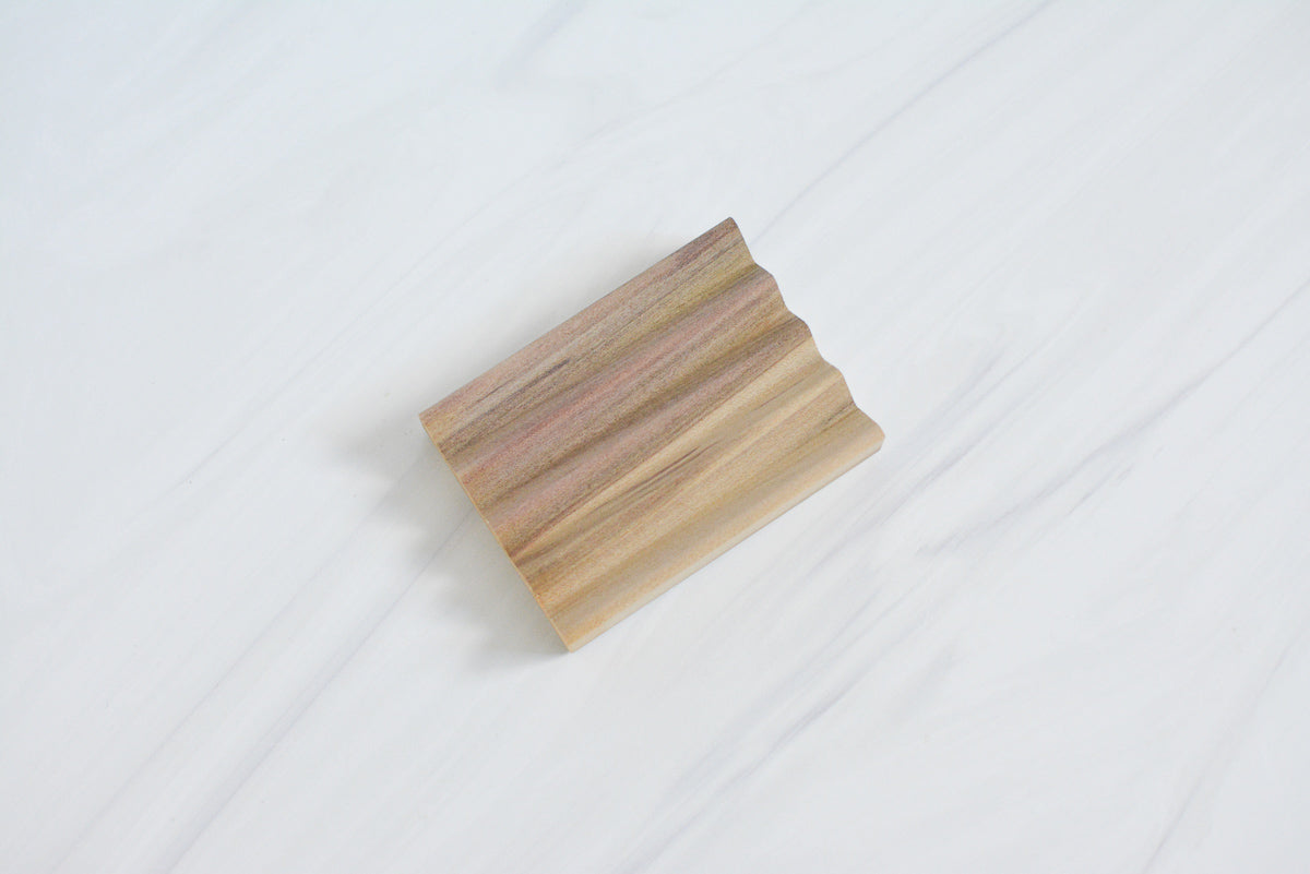 Rainbow Poplar Wood Soap Dish